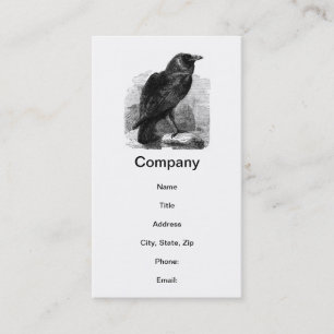 Carte De Visite Raven par Edgar Allen Poe