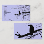 Carte De Visite Raven sur l'arbre (Devant / Derrière)