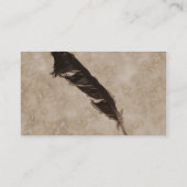 Carte De Visite Raven's Feather Bird-lover Crow design (Dos)
