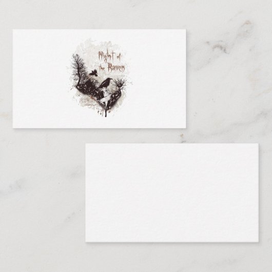 Carte De Visite Ravins en Forêt Charrée (Devant / Derrière)