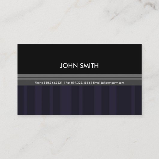 Carte de visite rayé (Devant)