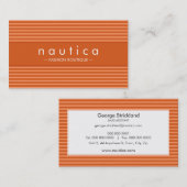 CARTE DE VISITE :: rayé nautique 15 (Devant / Derrière)