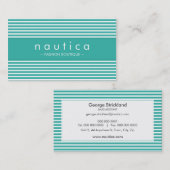 CARTE DE VISITE :: rayé nautique 2 (Devant / Derrière)