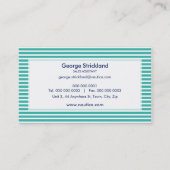 CARTE DE VISITE :: rayé nautique 20 (Dos)