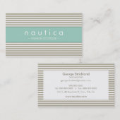 CARTE DE VISITE :: rayé nautique 24 (Devant / Derrière)