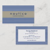 CARTE DE VISITE :: rayé nautique 25 (Devant / Derrière)