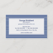 CARTE DE VISITE :: rayé nautique 25 (Dos)