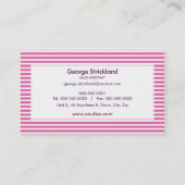 CARTE DE VISITE :: rayé nautique 29 (Dos)