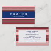 CARTE DE VISITE :: rayé nautique 30 (Devant / Derrière)