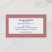 CARTE DE VISITE :: rayé nautique 30 (Dos)