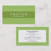 CARTE DE VISITE :: rayé nautique 5 (Devant / Derrière)