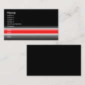 Carte de visite rayé noir/rouge et blanc de (Devant / Derrière)