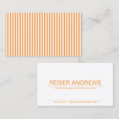 Carte De Visite rayé orange (Devant / Derrière)