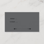 Carte de visite rayée noire minimaliste (Dos)