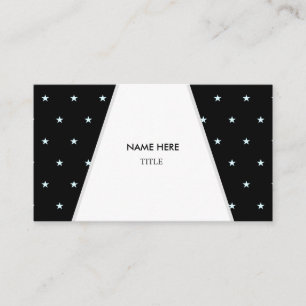 Carte De Visite Rayon Blanc Élégant sur Fond Étoilé