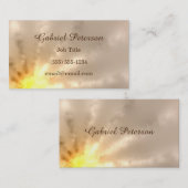Carte De Visite Rayon de lumière d'or (Devant / Derrière)