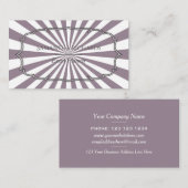 Carte De Visite Rayon de soleil violet moderne rayé (Devant / Derrière)