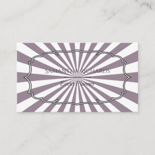 Carte De Visite Rayon de soleil violet moderne rayé