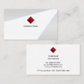 Carte De Visite Rayon lumineux moderne sur les tons gris argent (Devant / Derrière)