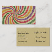 Carte De Visite Rayon super Rayon Rayon Rayon Design Grungy (Devant / Derrière)