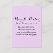 Carte De Visite Rayonnement curatif de main d'énergie de Reiki (Dos)