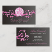 Carte De Visite rayonnement du diamant 311-Pink (Devant / Derrière)