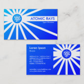 Carte De Visite Rayons atomiques - Bleu (Devant / Derrière)