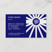 Carte De Visite Rayons atomiques - bleu foncé (Dos)