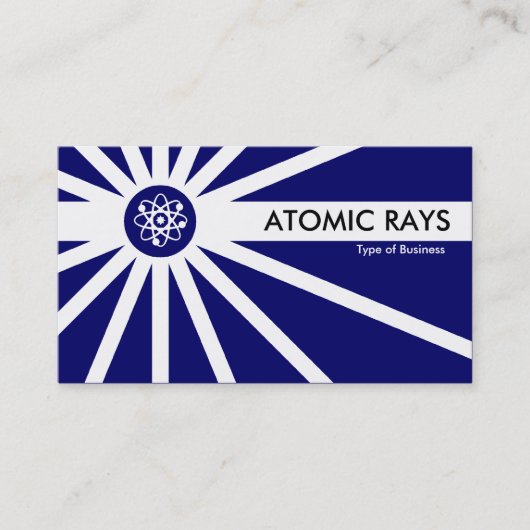 Carte De Visite Rayons atomiques - bleu foncé (Devant)