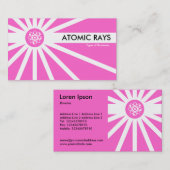 Carte De Visite Rayons atomiques - Rose (Devant / Derrière)