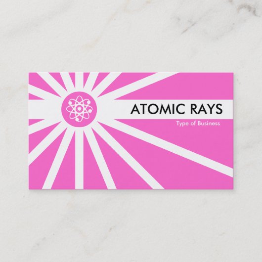 Carte De Visite Rayons atomiques - Rose (Devant)