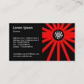 Carte De Visite Rayons atomiques rouges (Dos)