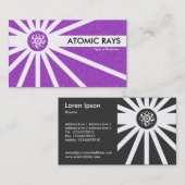 Carte De Visite Rayons atomiques - Texture violette incorporée (Devant / Derrière)