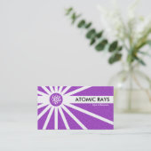 Carte De Visite Rayons atomiques - Texture violette incorporée (Debout devant)