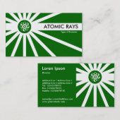 Carte De Visite Rayons atomiques - vert d'herbe foncé (Devant / Derrière)