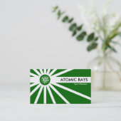 Carte De Visite Rayons atomiques - vert d'herbe foncé (Debout devant)