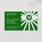 Carte De Visite Rayons atomiques - vert d'herbe foncé (Dos)