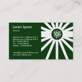 Carte De Visite Rayons atomiques - Vert foncé (Dos)