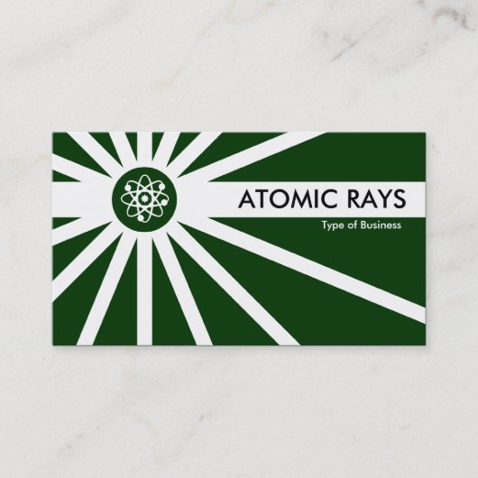 Carte De Visite Rayons atomiques - Vert foncé (Devant)