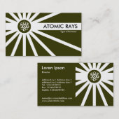 Carte De Visite Rayons atomiques - Vert olive foncé (Devant / Derrière)