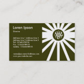 Carte De Visite Rayons atomiques - Vert olive foncé (Dos)