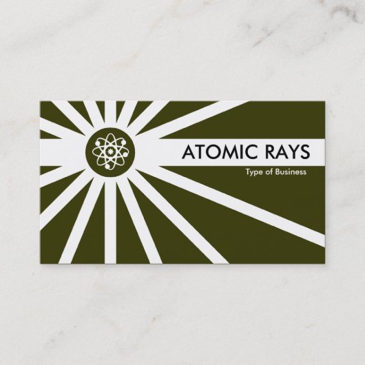 Carte De Visite Rayons atomiques - Vert olive foncé (Devant)