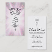 Carte De Visite Rayons curatifs d'étincelle d'énergie de Lotus (Devant / Derrière)