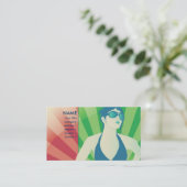 Carte De Visite rayons de vecteur (Debout devant)