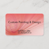 Carte De Visite Rayons saumons Et Rouges (Devant)