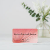 Carte De Visite Rayons saumons Et Rouges (Debout devant)