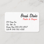 Carte De Visite Rayons saumons Et Rouges (Dos)