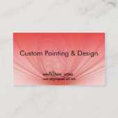 Carte De Visite Rayons saumons Et Rouges (Devant)