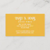 Carte De Visite Rayons Solaires Abstraits Boho | Rétro (Dos)