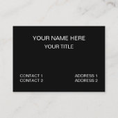 Carte De Visite Rayure Chevron Noir et Blanc Chevron Stripe (Dos)